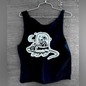Skeleton and Rat Tank Top size Small